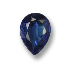 Dianita Azul profundo Natural 1.39ct, Formato de pêra, VS-SI