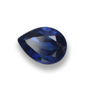 Dianita Azul profundo Natural 1.39ct, Formato de pêra, VS-SI