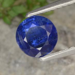 Cianita azul natural 0,82ct, corte redondo, VS-SI
