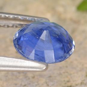 Cianita azul natural 0,93ct, corte redondo, VS-SI