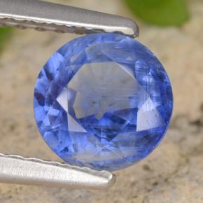 Cianita azul natural 0,93ct, corte redondo, VS-SI