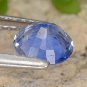 Cianita azul natural 0,93ct, corte redondo, VS-SI