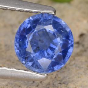 Cianita azul natural 0,98ct, corte redondo, VS-SI