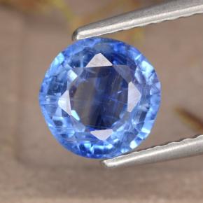 Cianita azul natural 1,38ct, corte redondo, VS-SI