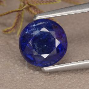 Cianita azul natural 1,02ct, corte redondo, VS-SI