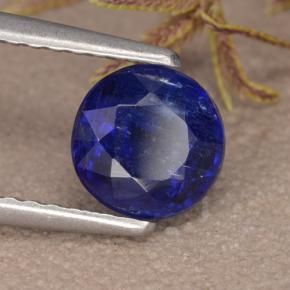 Cianita azul natural 1,02ct, corte redondo, VS-SI