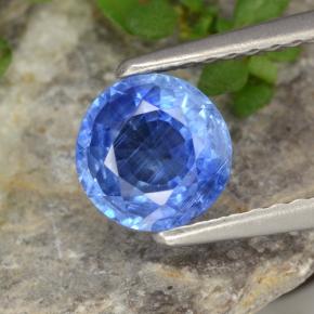 Cianita azul natural 1,05ct, corte redondo, VS-SI