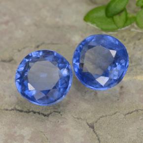 Pedras preciosas de Dianita Azul natural de 1.29 ct, Corte Redondo, VS-SI