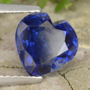 Cianita azul natural 2,11ct, formato de coração, VS-SI