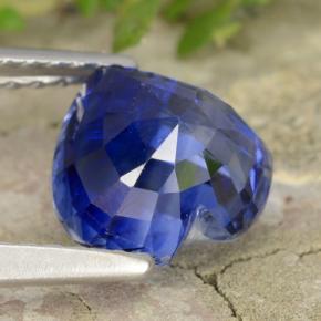 Cianita azul natural 2,11ct, formato de coração, VS-SI