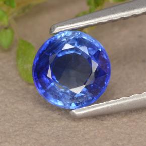 Cianita azul natural 0,81ct, corte redondo, VS-SI