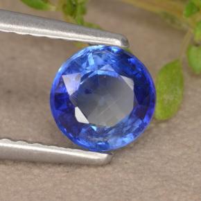 Cianita azul natural 0,81ct, corte redondo, VS-SI