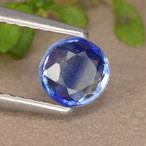 Cianita azul natural 0,53ct, corte redondo, VS-SI