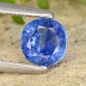 Cianita azul natural 0,74ct, corte redondo, VS-SI