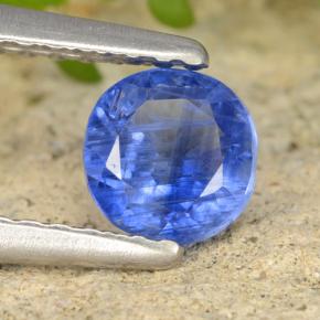 Cianita azul natural 0,74ct, corte redondo, VS-SI