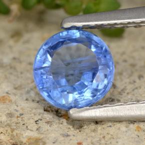 Cianita azul natural 0,76ct, corte redondo, VS-SI