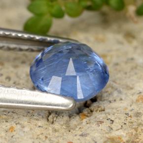 Cianita azul natural 0,76ct, corte redondo, VS-SI