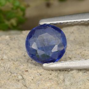 Cianita azul natural 0,54ct, corte redondo, VS-SI