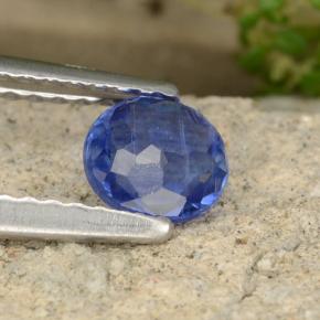 Cianita azul natural 0,54ct, corte redondo, VS-SI