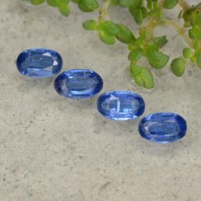 Pedras preciosas de cianita azul natural de 1,50 ct, corte oval, SI