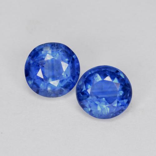 Pedras preciosas de cianita azul natural de 1,26 ct, corte redondo, SI