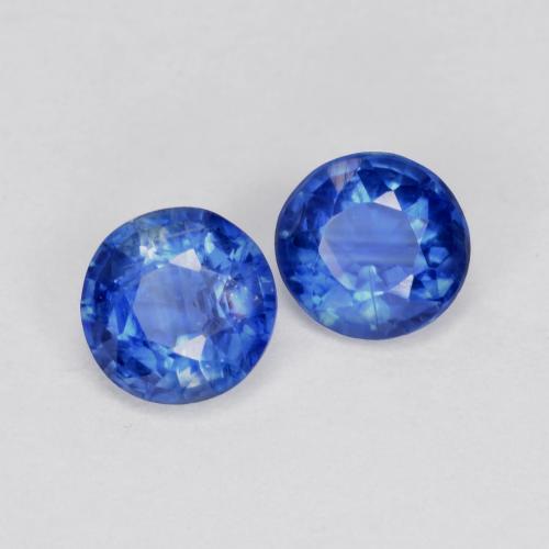Pedras preciosas de cianita azul natural de 1,26 ct, corte redondo, SI