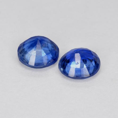 Pedras preciosas de cianita azul natural de 1,26 ct, corte redondo, SI