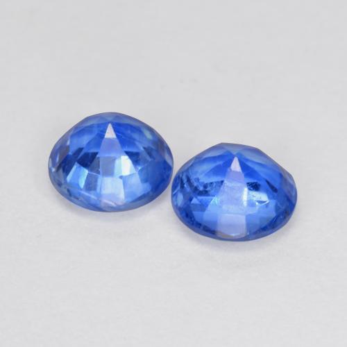 Pedras preciosas de cianita azul natural de 1,36 ct, corte redondo, SI