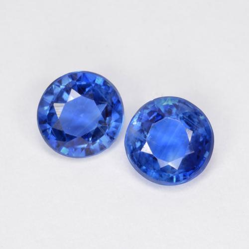Pedras preciosas de cianita azul natural de 1,22 ct, corte redondo, SI