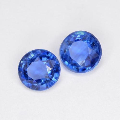 Pedras preciosas de cianita azul natural de 1,22 ct, corte redondo, SI