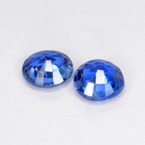 Pedras preciosas de cianita azul natural de 1,22 ct, corte redondo, SI