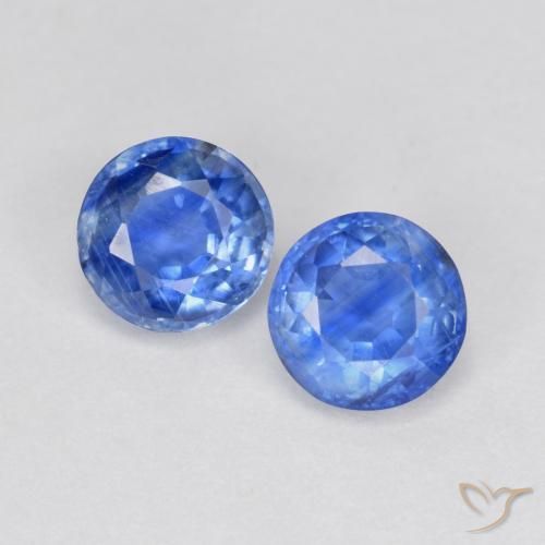 1.40ctw Natural azul marinho claro Dianita, Redondo, SI