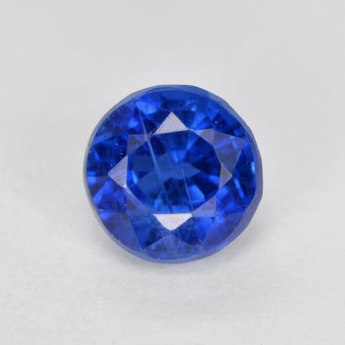Cianita azul natural 0,93ct, corte redondo, VS-SI