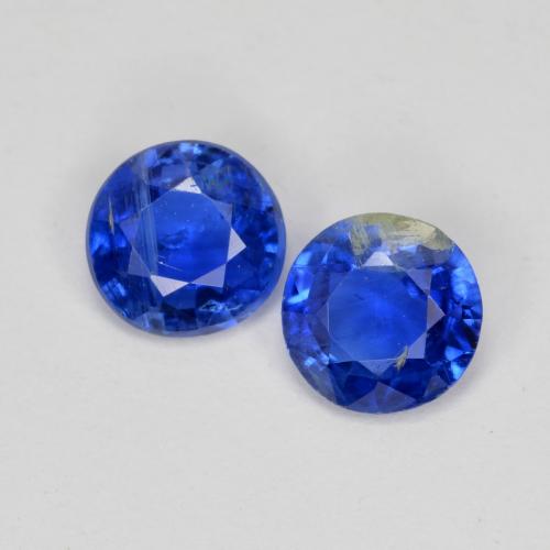 Pedras preciosas de cianita azul natural de 0,96 ct, corte redondo, SI