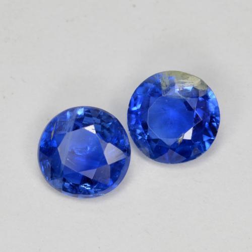 Pedras preciosas de cianita azul natural de 0,96 ct, corte redondo, SI