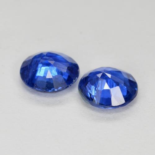 Pedras preciosas de cianita azul natural de 0,96 ct, corte redondo, SI
