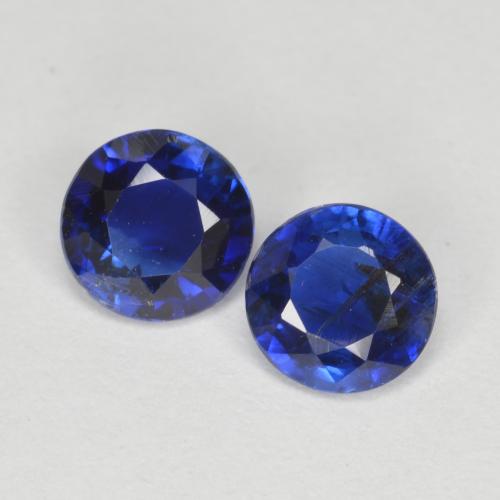 Pedras preciosas de Dianita Azul Azure Profundo natural de 1.10 ct, Corte Redondo, SI