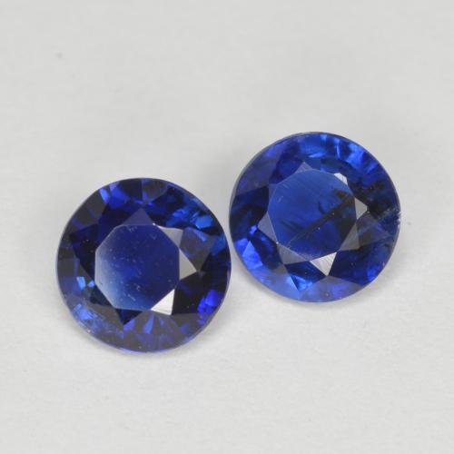 Pedras preciosas de Dianita Azul Azure Profundo natural de 1.10 ct, Corte Redondo, SI