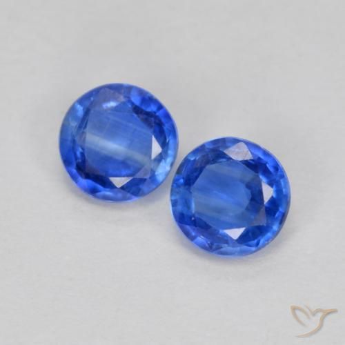 Pedras preciosas de Dianita Azul Azure Profundo natural de 0.71 ct, Corte Redondo, SI