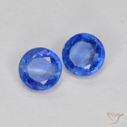 Pedras preciosas de Dianita Azul Azure Profundo natural de 0.71 ct, Corte Redondo, SI
