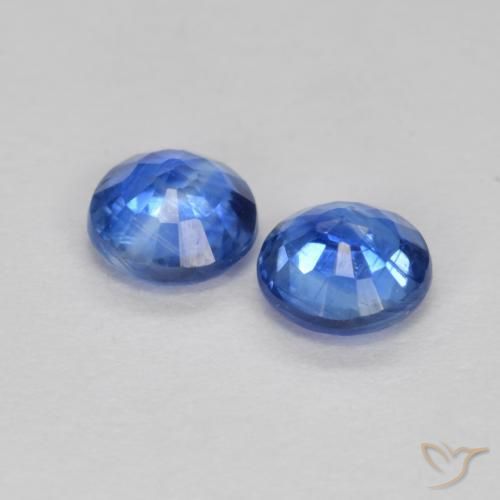 Pedras preciosas de Dianita Azul Azure Profundo natural de 0.71 ct, Corte Redondo, SI