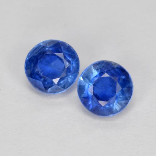 Pedras preciosas de cianita azul natural de 0,85 ct, corte redondo, SI