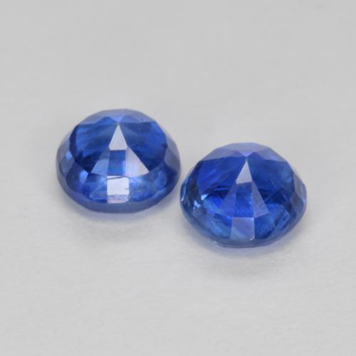 Pedras preciosas de cianita azul natural de 0,85 ct, corte redondo, SI