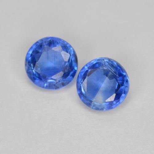 Pedras preciosas de cianita azul natural de 0,69 ct, corte redondo, SI