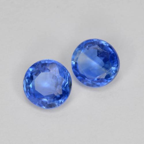 Pedras preciosas de cianita azul natural de 0,69 ct, corte redondo, SI
