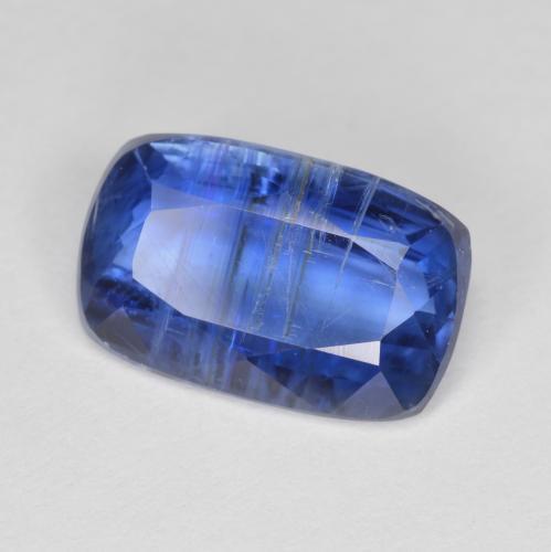 Cianita azul natural 3,76ct, almofada cortada, SI