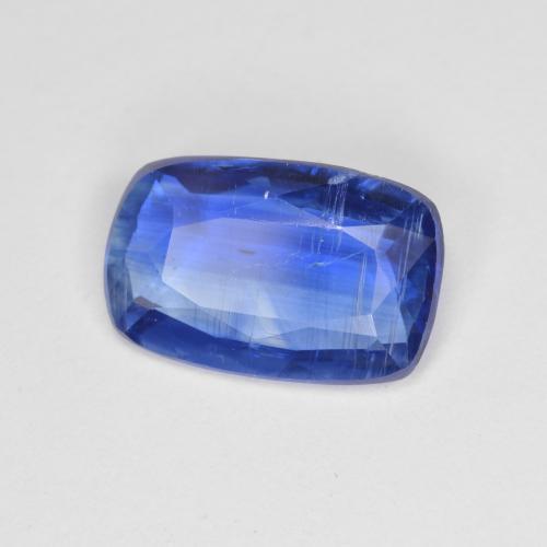 Cianita azul natural 2,94ct, almofada cortada, SI