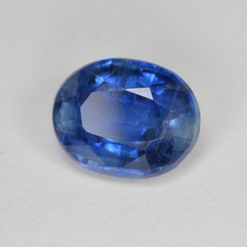 Cianita azul natural 3,38ct, corte oval, SI