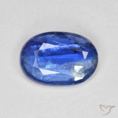 Cianita azul natural 3,39ct, corte oval, SI-I1