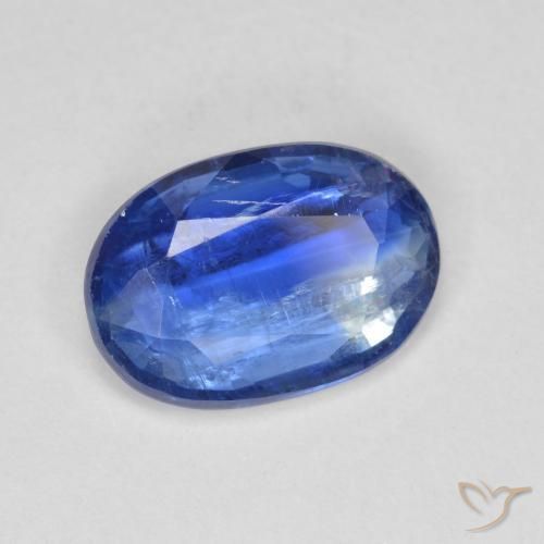 Cianita azul natural 3,39ct, corte oval, SI-I1